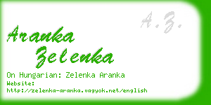 aranka zelenka business card